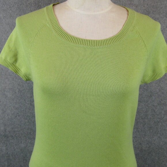 Talbots Short Sleeve Sweater Green Size Small NWT - Picture 2 of 6